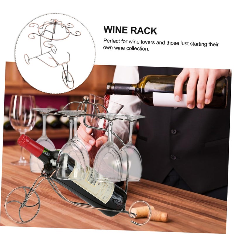 Metal Wine Glass Rack Creative Iron Bottle Holder For Living Room Wall Decor - Image 5