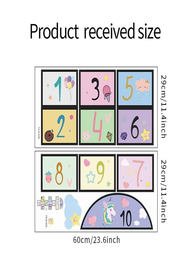 MAAGHI Number Hopscotch Game Floor Decor Stickers, Creative Cartoon Decoration Wallpaper Sticker, DIY Digital Grid Game Wall Decor for Baby Kids Room Bedroom (Purple) - Image 4