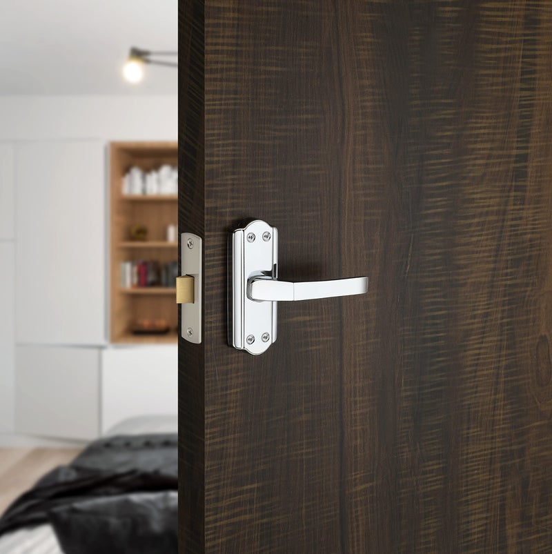 SARDAR 4" Iron Bathroom Door Handle Set with Keyless Baby Latch/Door Handle Set - Image 1