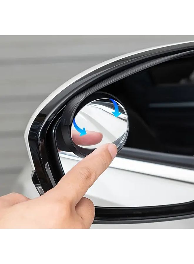 2 In 1 Black Side Mirror Covers With Blind Spot Viewer And Rain Guards - Image 3