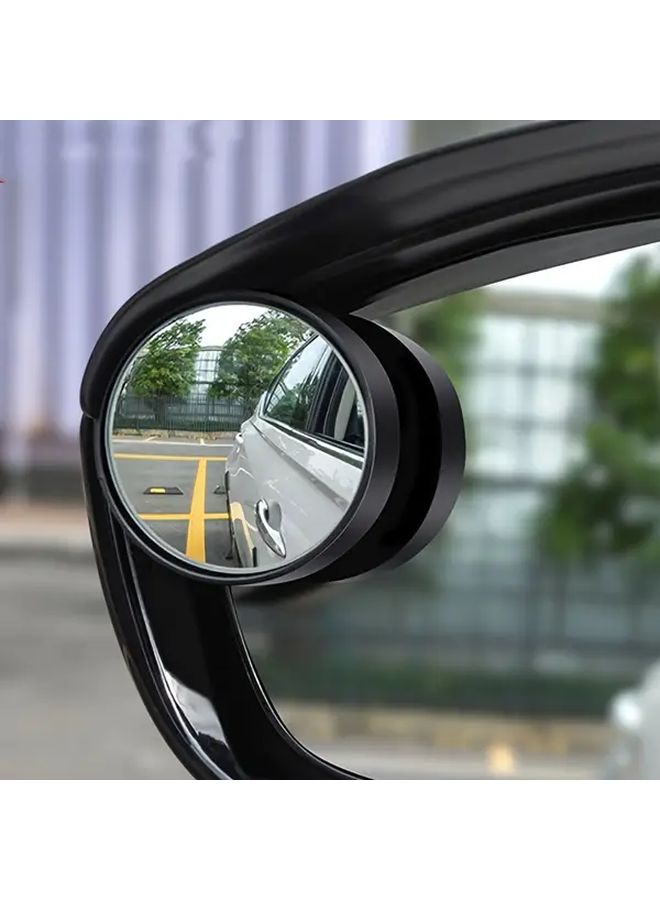2 In 1 Black Side Mirror Covers With Blind Spot Viewer And Rain Guards - Image 5