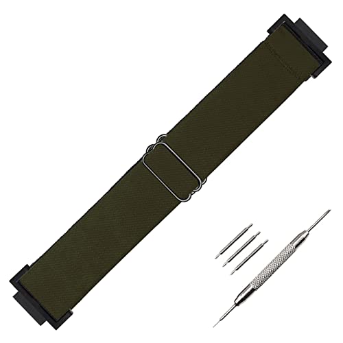 Abanen Elastic Nylon Watch Bands for Casio gshock DW-5600/8900, Stretchy Strap with with Lightweight Plastic Connector for Casio GA-100/GW-B5600/GB-5600 /GW-6900 (Green) - Image 2