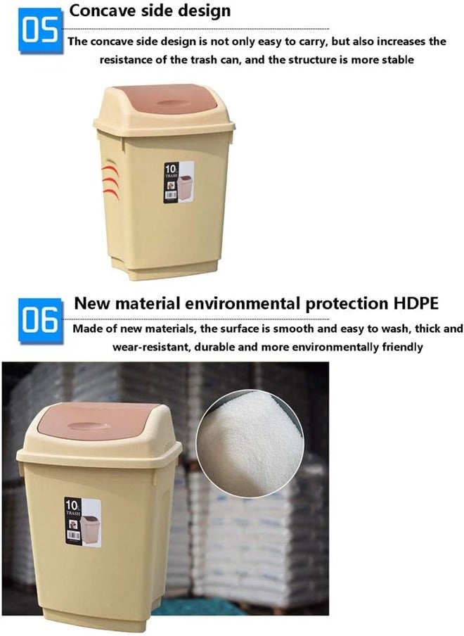 ATM 10-Litre Plastic Trash Bin with Durable Construction  - Image 3