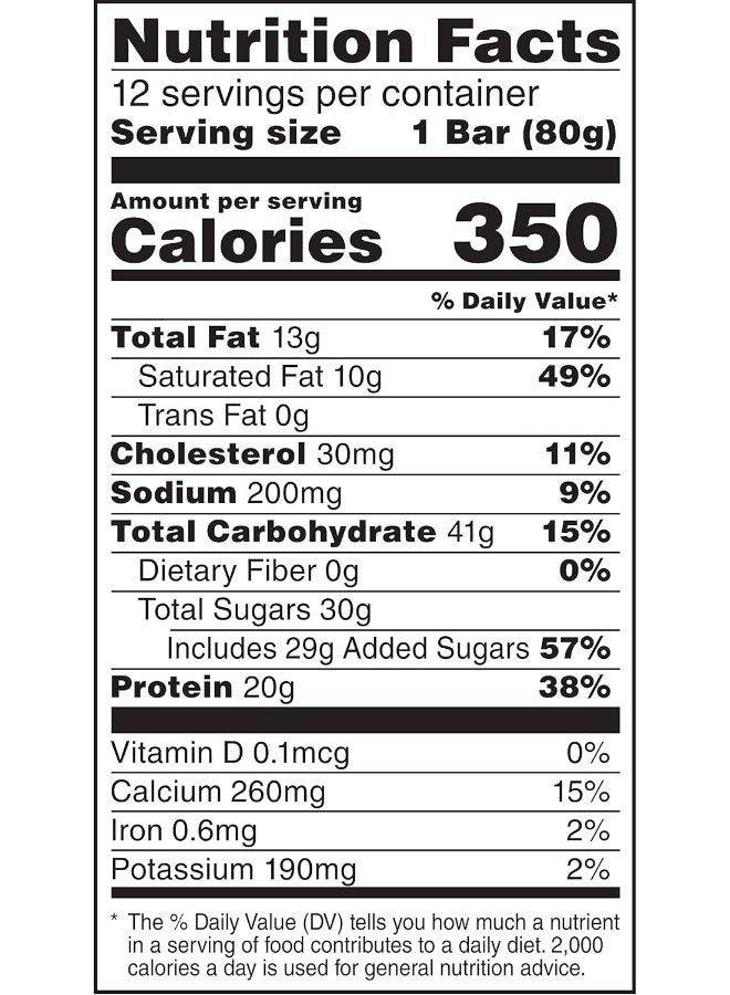 Gatorade Whey Protein Bars, Cookies & Crème, 2.8 oz bars (Pack of 12, 20g of protein per bar)
