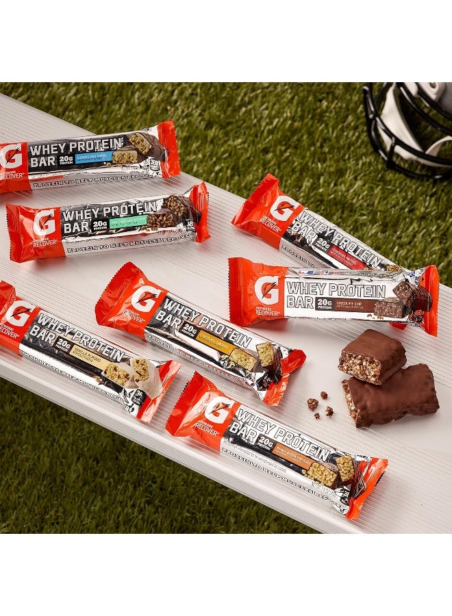 Gatorade Whey Protein Bars, Cookies & Crème, 2.8 oz bars (Pack of 12, 20g of protein per bar)