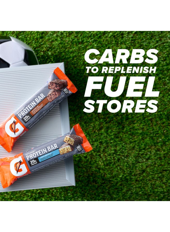 Gatorade Whey Protein Bars, Cookies & Crème, 2.8 oz bars (Pack of 12, 20g of protein per bar)