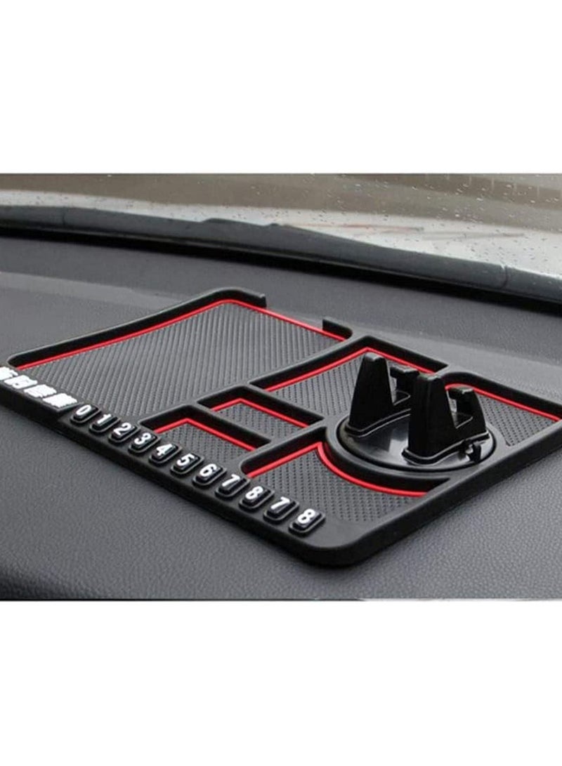 كاست ويف سجادة من السيليكون للسيارة ولوحة القيادة وحامل سطح المكتب متعدد الأغراض مضاد للانزلاق لحمل الهاتف المحمول من السيليكون ولوحة أجهزة القياس متعددة الوظائف - Image 2