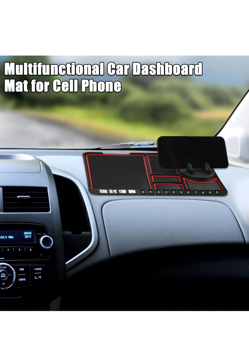 كاست ويف سجادة من السيليكون للسيارة ولوحة القيادة وحامل سطح المكتب متعدد الأغراض مضاد للانزلاق لحمل الهاتف المحمول من السيليكون ولوحة أجهزة القياس متعددة الوظائف - Image 3