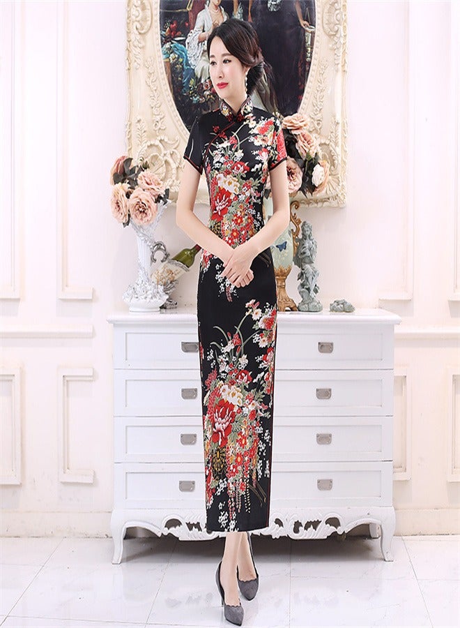 Loquat Short Sleeved Dress Black  - Image 1