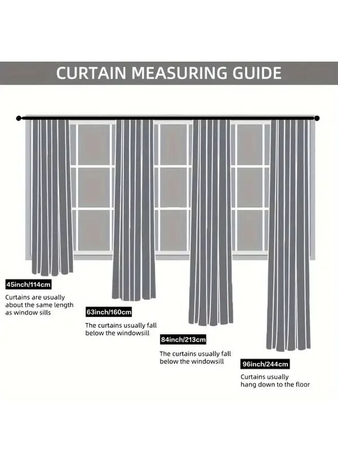 White Sheer Curtains 2 Panels Set Voile Tulle Window Drapes Rod Pocket W52inch H45inch - Image 4