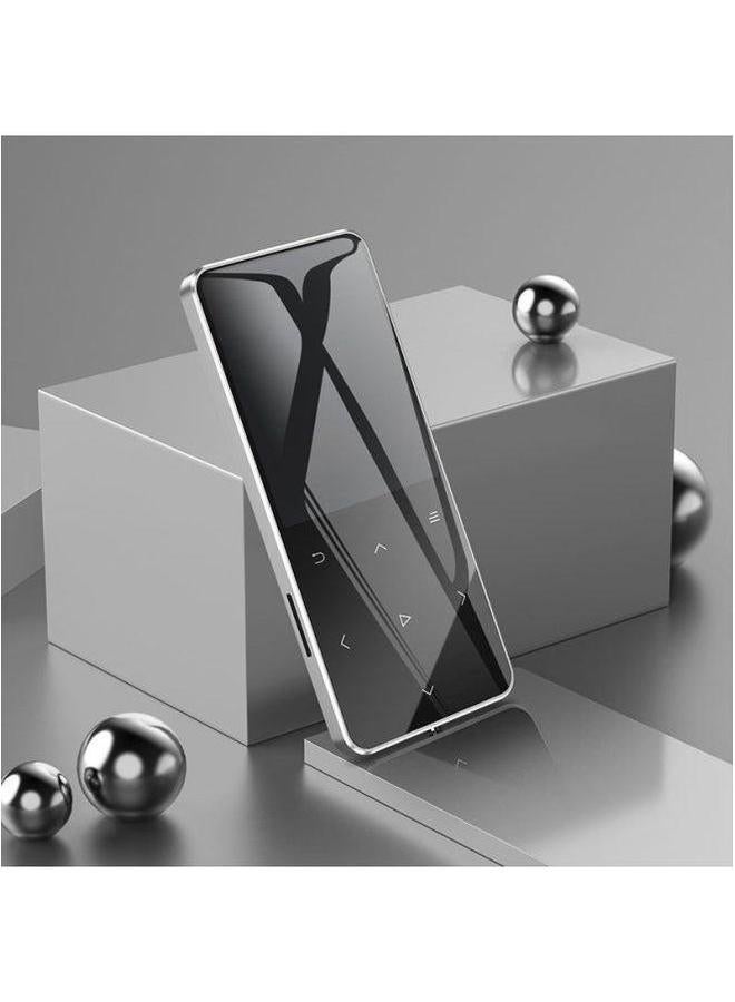 Touch Screen Bluetooth Mp3 Small Walkman Student Edition English Mp4 Full P3 Player-Body Color:Metallic Silver [touch Version + English-chinese Dictionary] With Bluetooth-Memory Capacity:16g Memory [free Set Of Accessories] - Image 1