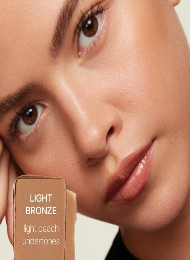 SAIE Sun Melt Natural Cream Bronzer - Light Bronze - a peachy shade for fair skin tones 30ml | Lightweight, Blendable, Sun-Kissed Glow - Image 2