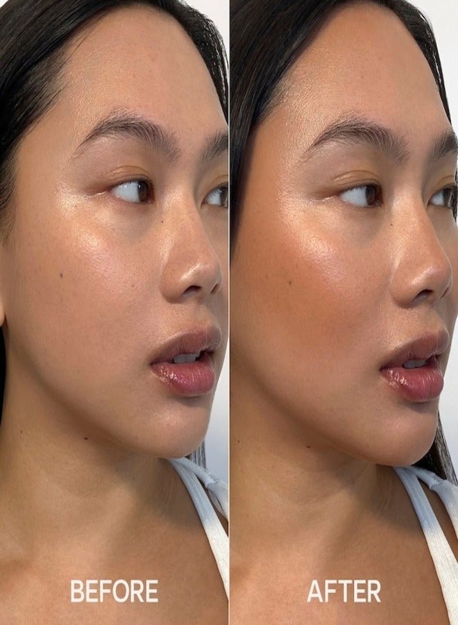 SAIE Sun Melt Natural Cream Bronzer - Light Bronze - a peachy shade for fair skin tones 30ml | Lightweight, Blendable, Sun-Kissed Glow - Image 3