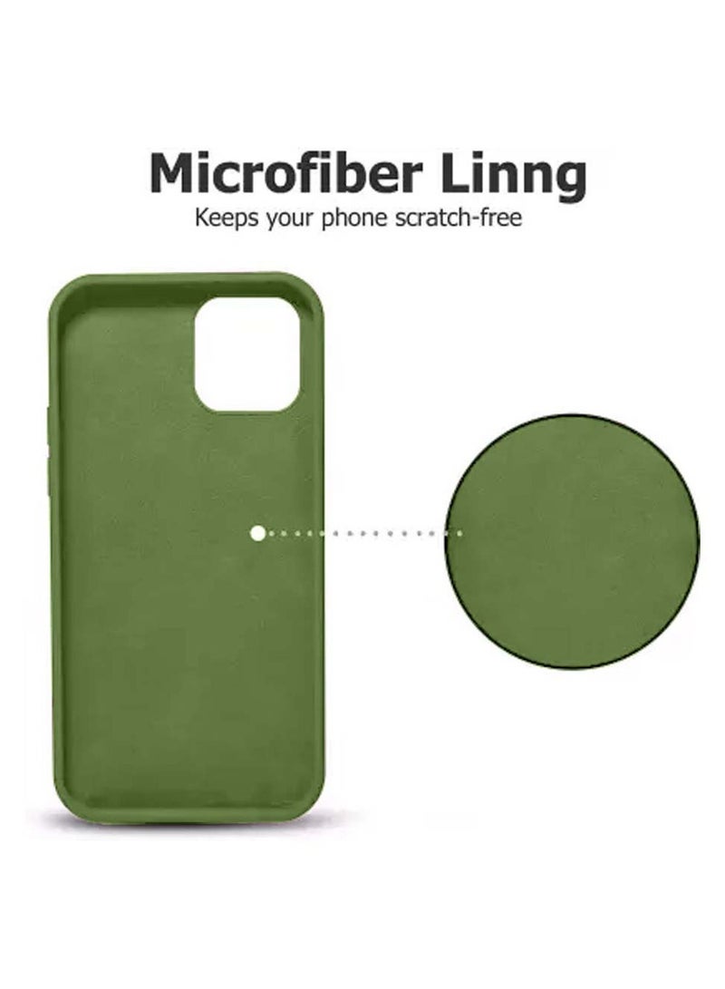 Techie Soft Smooth Silicone Cover With Magnetic Secure Hand Grip Case and Inner Microfiber Lining for Apple iPhone 15 Plus – Green