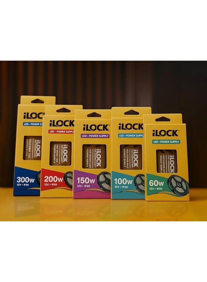 iLOCK Premium LED Power Supply 150W 12V – High Efficiency LED Driver – IP20 – 5 Year Warranty - Image 1