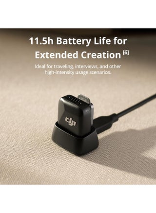 دي جيه آي مايك ميني DJI Mic Mini ميكروفون لاسلكي صغير (2 مرسل + 1 مستقبل)، لاقط صوت للايفون 17/16/15 والاندرويد، ميزة عزل الضوضاء، مسافة 300م، لليوتيوب والفلوق والبث المباشر - view 4