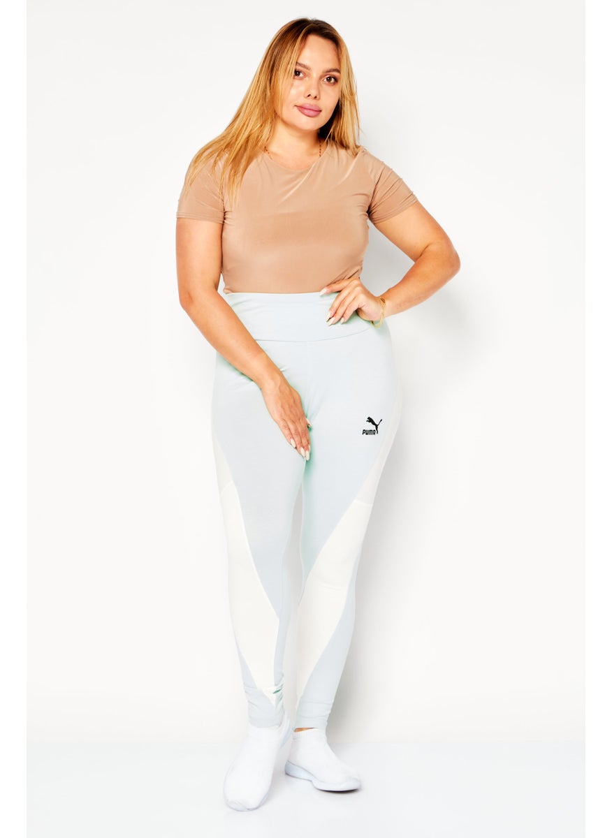 PUMA Women Sportswear Fit Pull On Training Leggings, Mint Green  - Image 2
