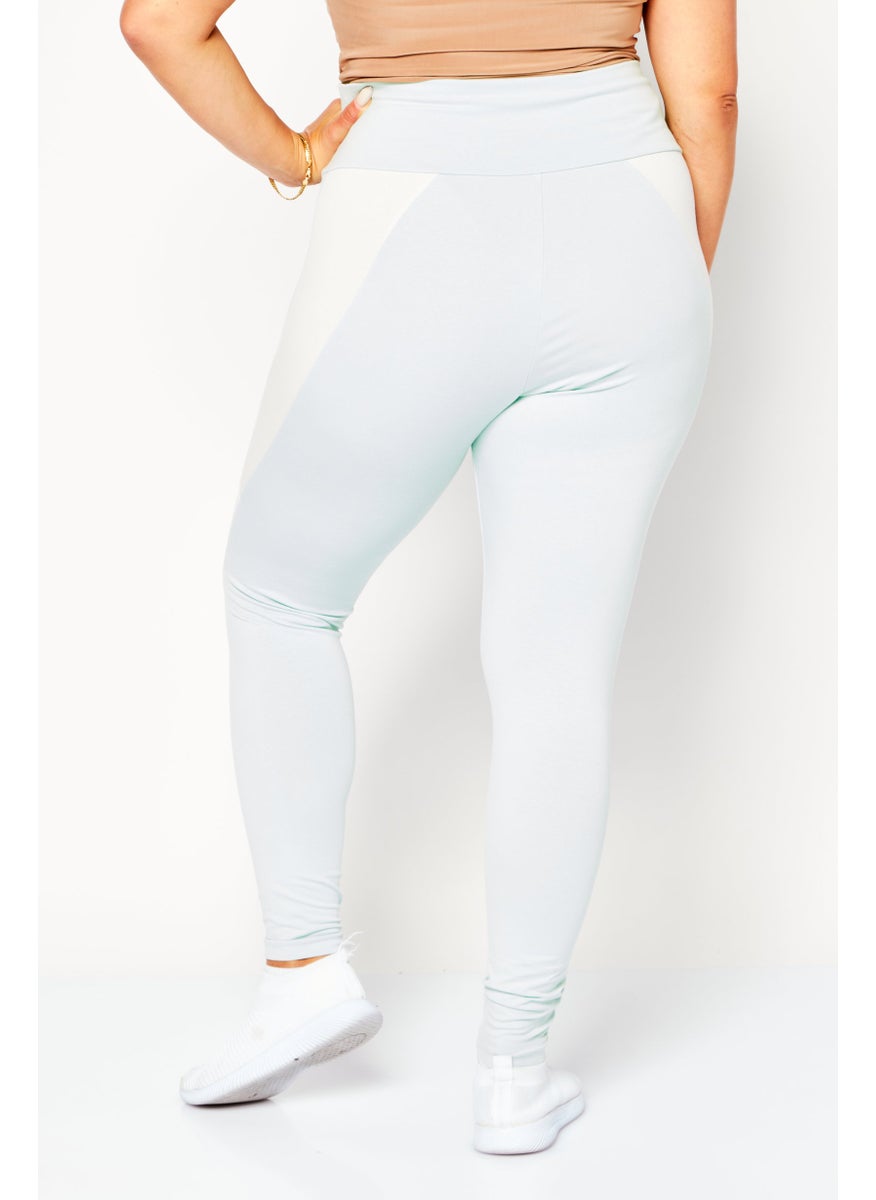 PUMA Women Sportswear Fit Pull On Training Leggings, Mint Green  - Image 4