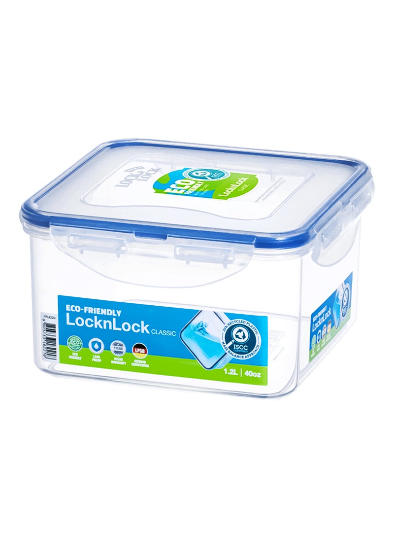 LOCK & LOCK LocknLock Square Food Storage Container 1.2L Airtight Leakproof Lid, BPA-Free, Microwave, Freezer & Dishwasher Safe, Space-Saving Container for Meal Prep & Leftovers - Image 1