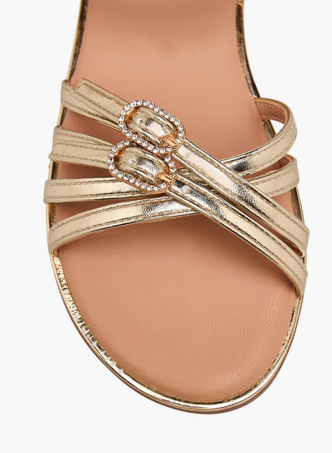Flora Bella By Shoexpress Flora Bella Girls Embellished Buckle Detail Sandals - Image 3