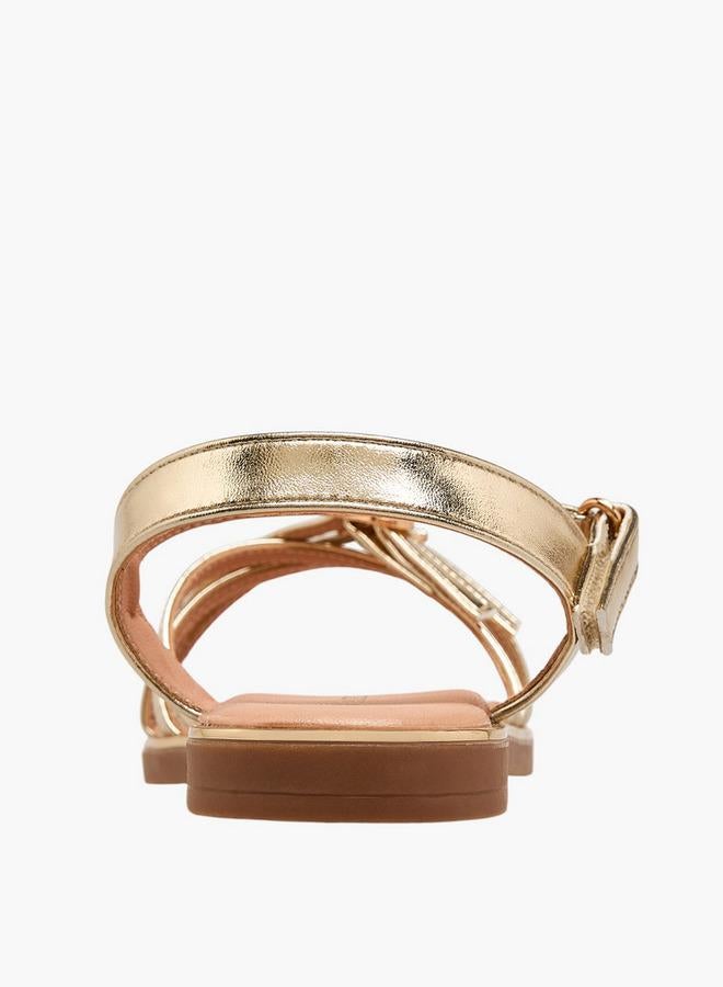 Flora Bella By Shoexpress Flora Bella Girls Embellished Buckle Detail Sandals - Image 4