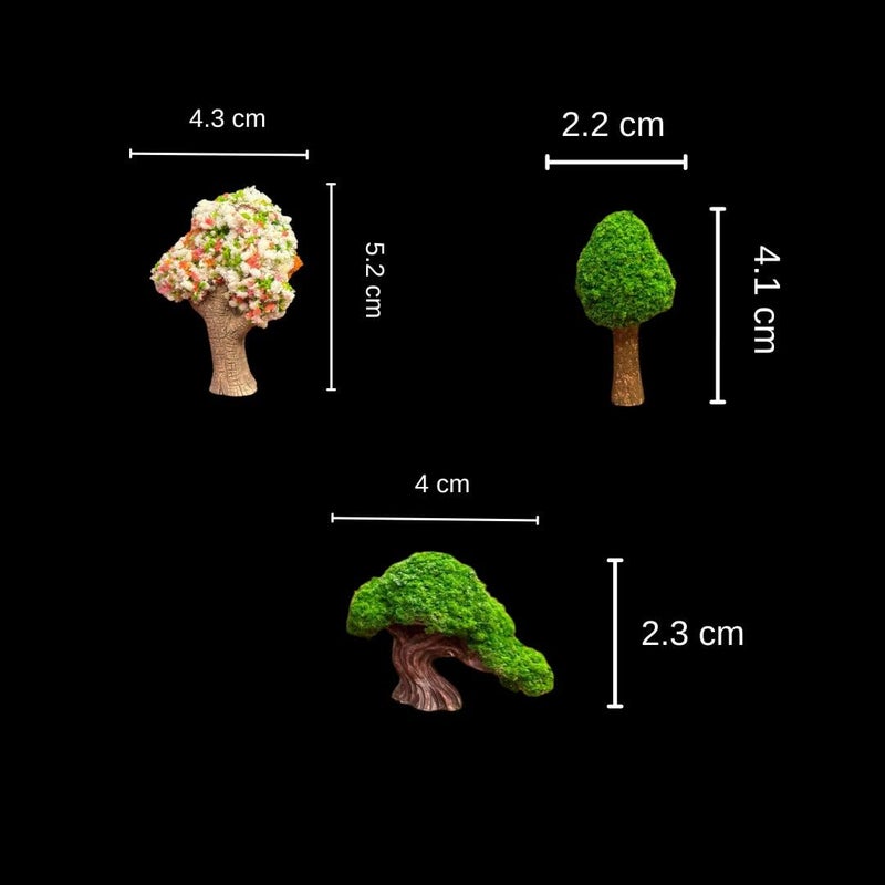 Satyam Kraft SATYAM KRAFT 1 Set 3 Pieces Tree Miniature Set Figurine Unique Gift for Home Dcor Living Room Showpieces Decorative Collectibles Tree Miniature Set - Image 5