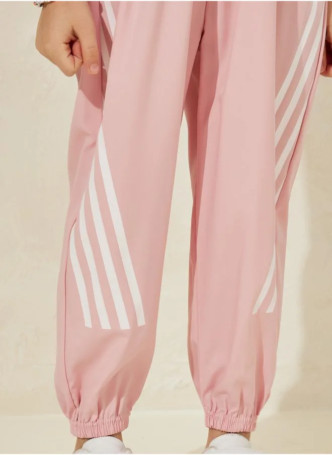 ستايلي Solid Joggers with Side Stripes