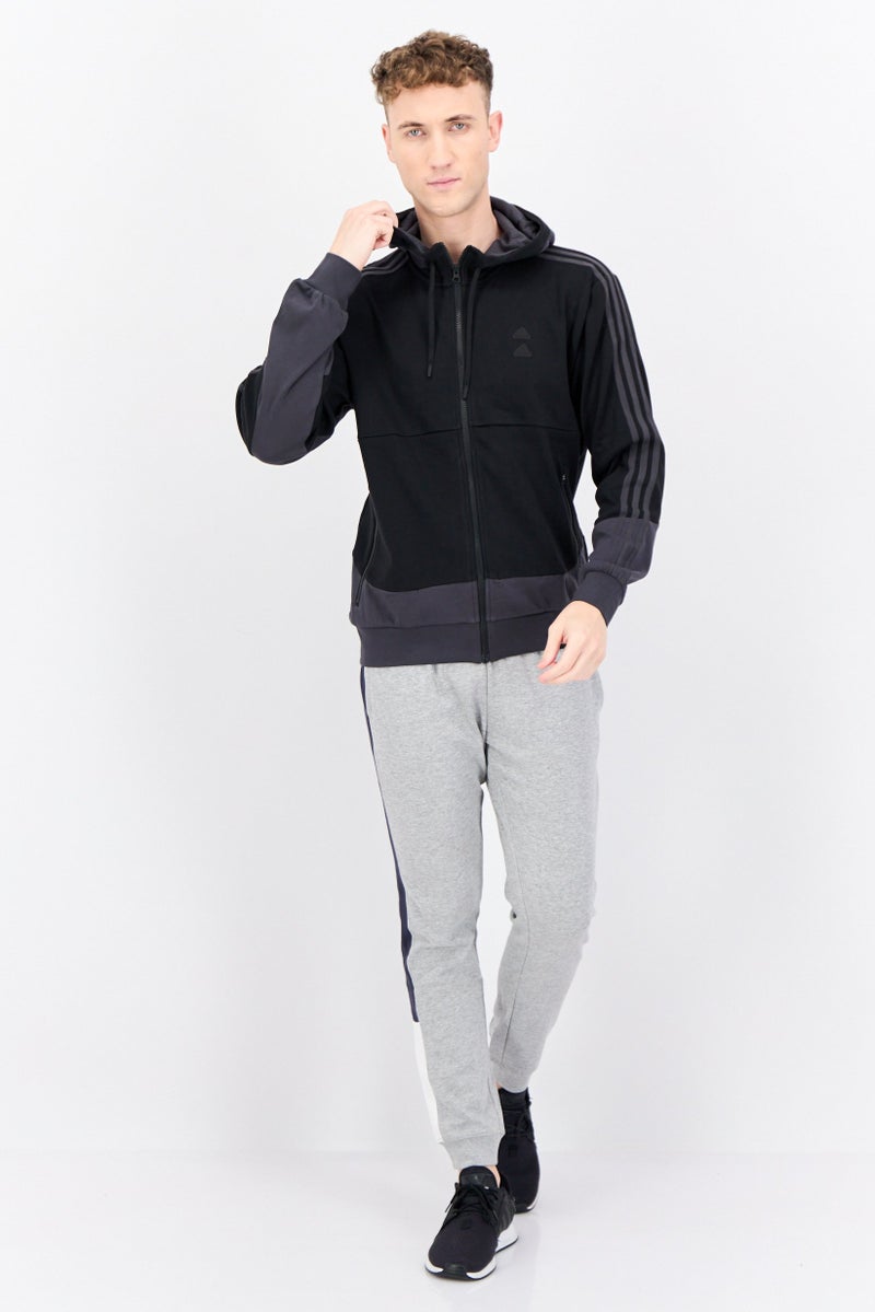Adidas Men Sportswear Fit Long Sleeve Outdoor Hoodie, Black  - Image 4