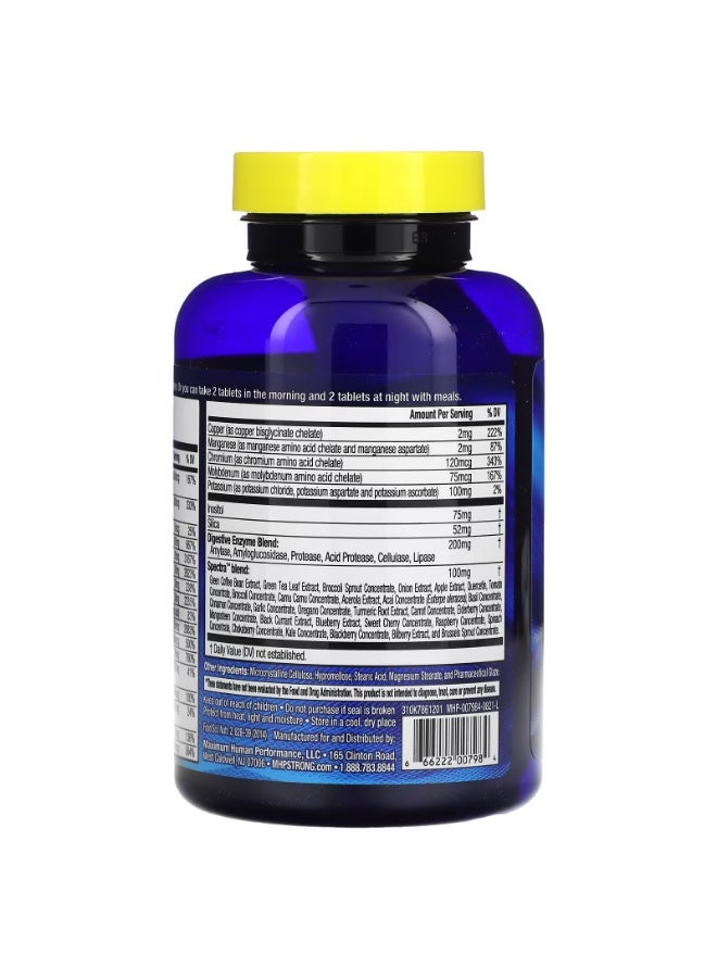 MHP Activite Sport Time Release Multivitamin | 120 Tablets | 25 Vitamins + Minerals, Antioxidant Blend, Nitric Oxide Booster, Digestive Enzymes - Image 5