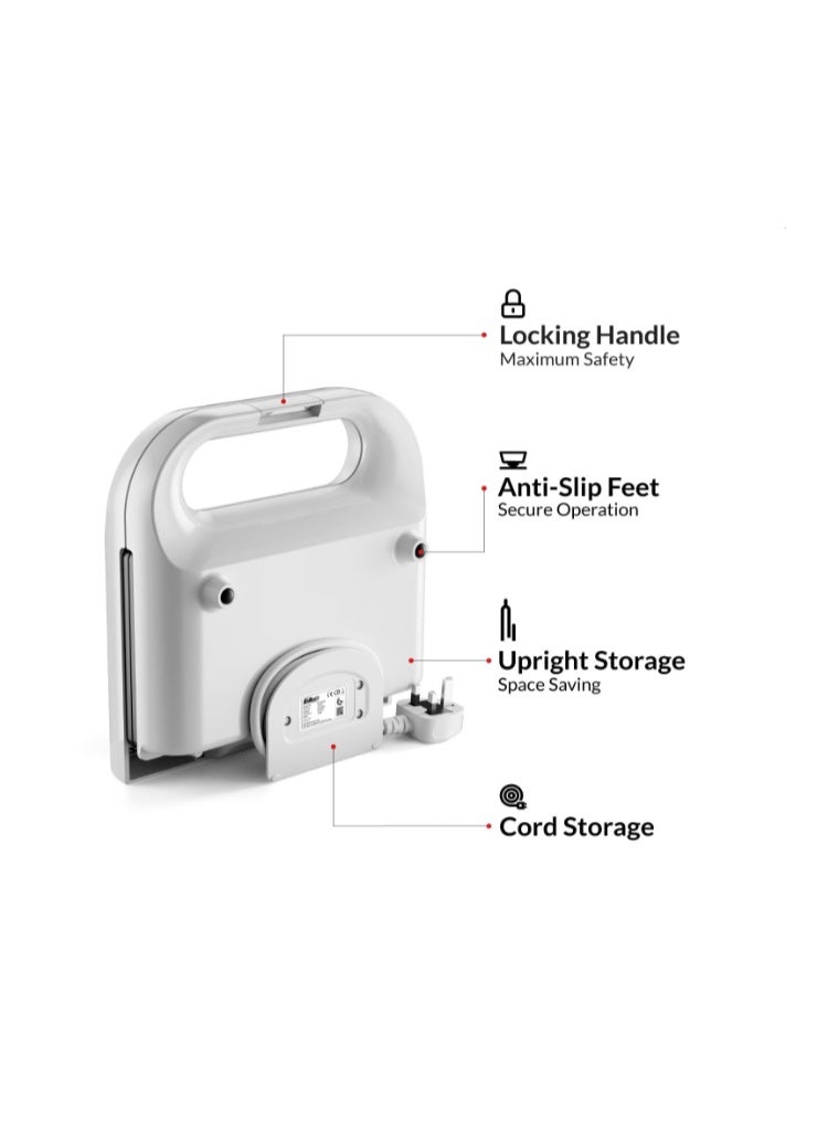 Feller Germany 750W 2 Slice Sandwich Maker, Non-Stick DuPont Coating, Auto Temperature Control, 3 Indicator Lights, Cool-Touch Handle, Easy to Clean, 2-Year Guarantee SM200 UAE - Image 4