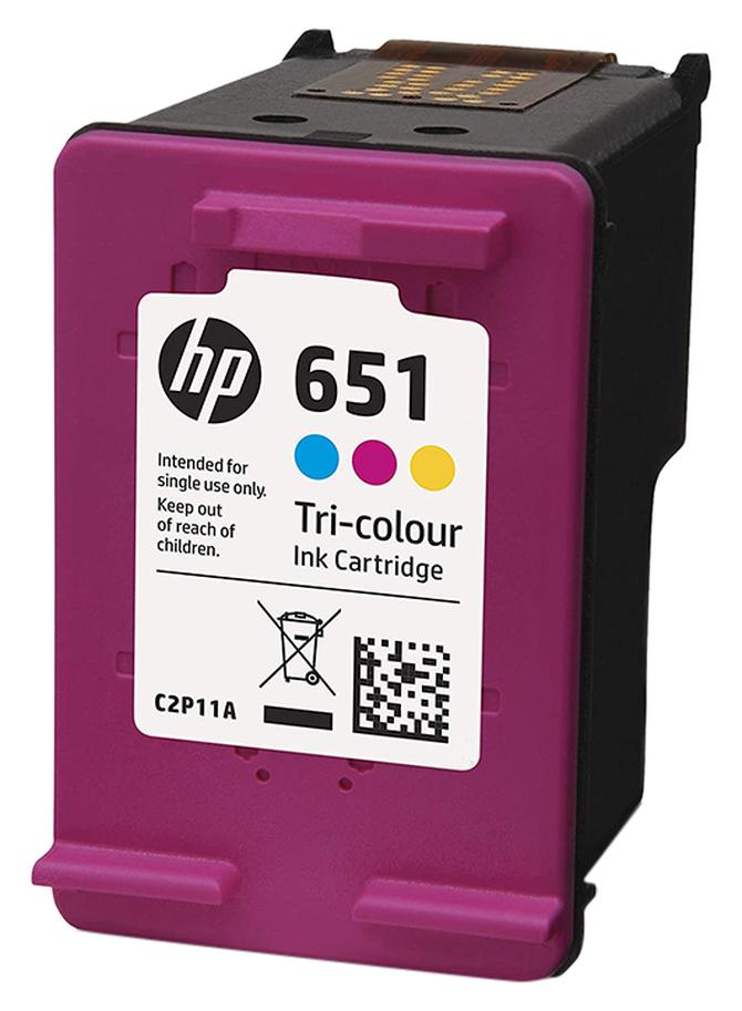 HP خرطوشة حبر إنك أدفانتيدج لطابعة إتش بي 651 تراي كولور - Image 1