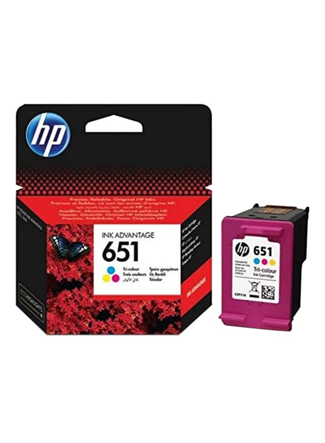 HP خرطوشة حبر إنك أدفانتيدج لطابعة إتش بي 651 تراي كولور - Image 2