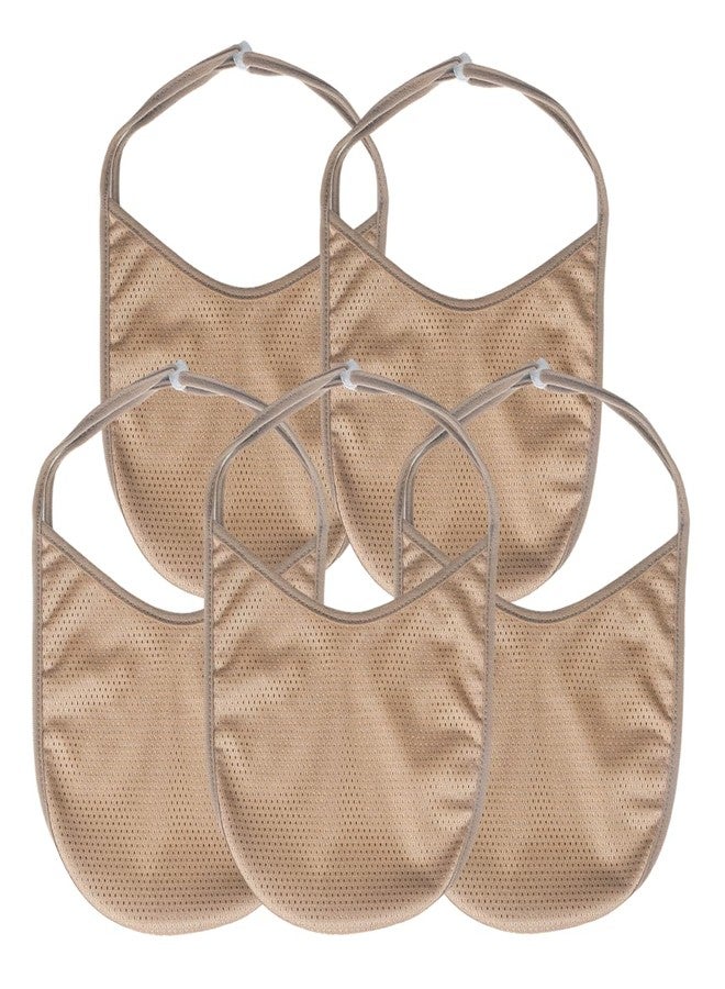 EHUCONELDEX Tracheostomy Neck Stoma Cover with Adjustable Strap,Breathable Laryngectomy Cover-Neck Trachea Protector for Tracheostomy Care (Khaki-5Pcs, Large - Image 1