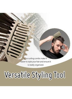 BUPY 2024 Newest Vented Curly Hair Brush, Bounce Curl Define Styling Brush, Wet Dry Detangler Hair Brush, The Essential Tool For Shaping and Styling Your Curls, Achieve Perfectly Defined Curls (Beige)  - Image 5