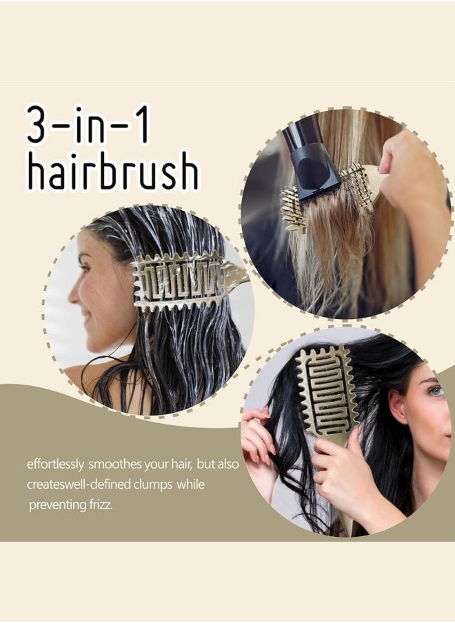 BUPY - 2024 Newest Vented Curly Hair Brush, Bounce Curl Define Styling Brush, Wet Dry Detangler Hair Brush, The Essential Tool For Shaping and Styling Your Curls, Achieve Perfectly Defined Curls (Beige) - Image 1