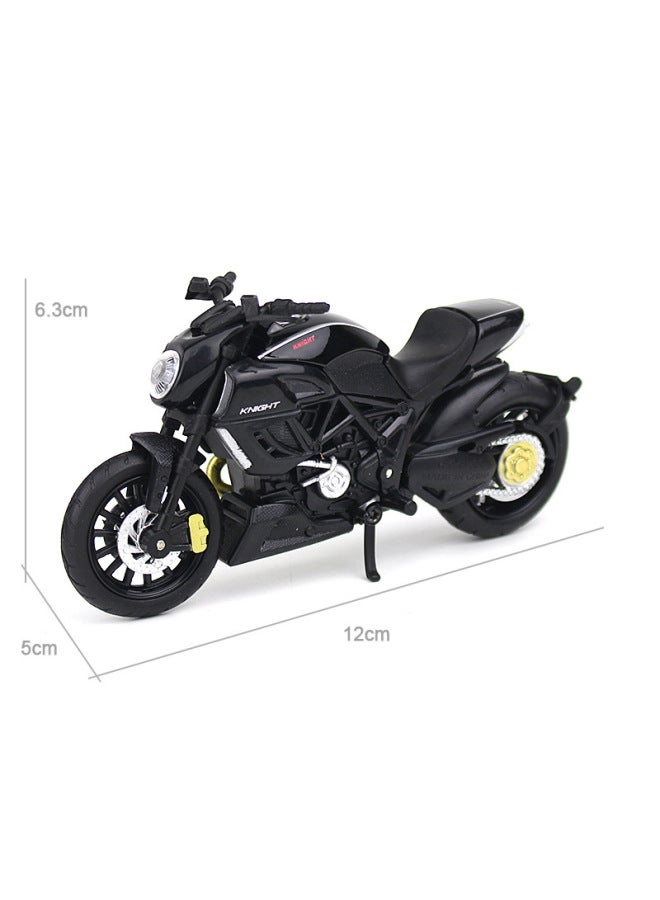 Creative Alloy Motorcycle Model Cake Decoration Women's Clothing Motorcycle Toy Car Model Decorative Ornament For Girls-Color:DKD Big Devil Street Car Black  - Image 1