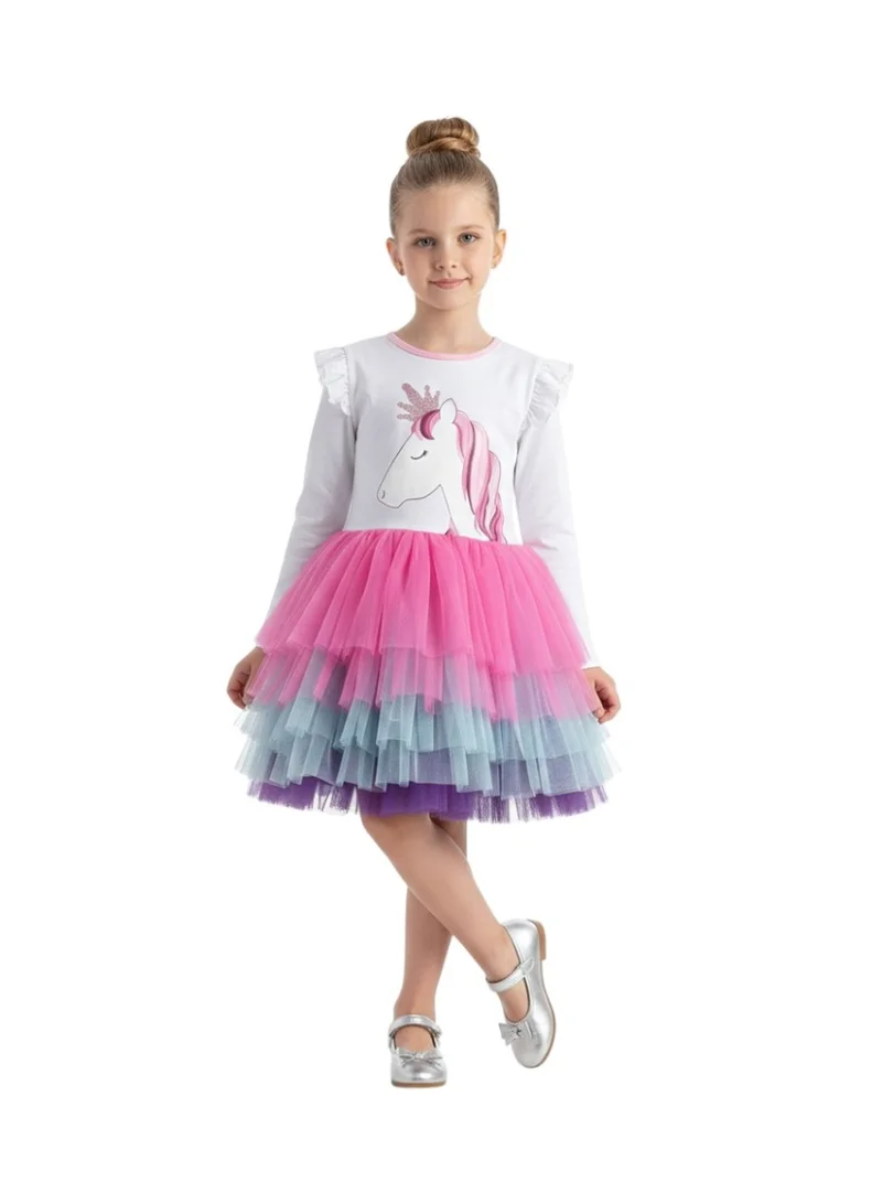 D'Daniela Unicorn Colorful Tutu Dress