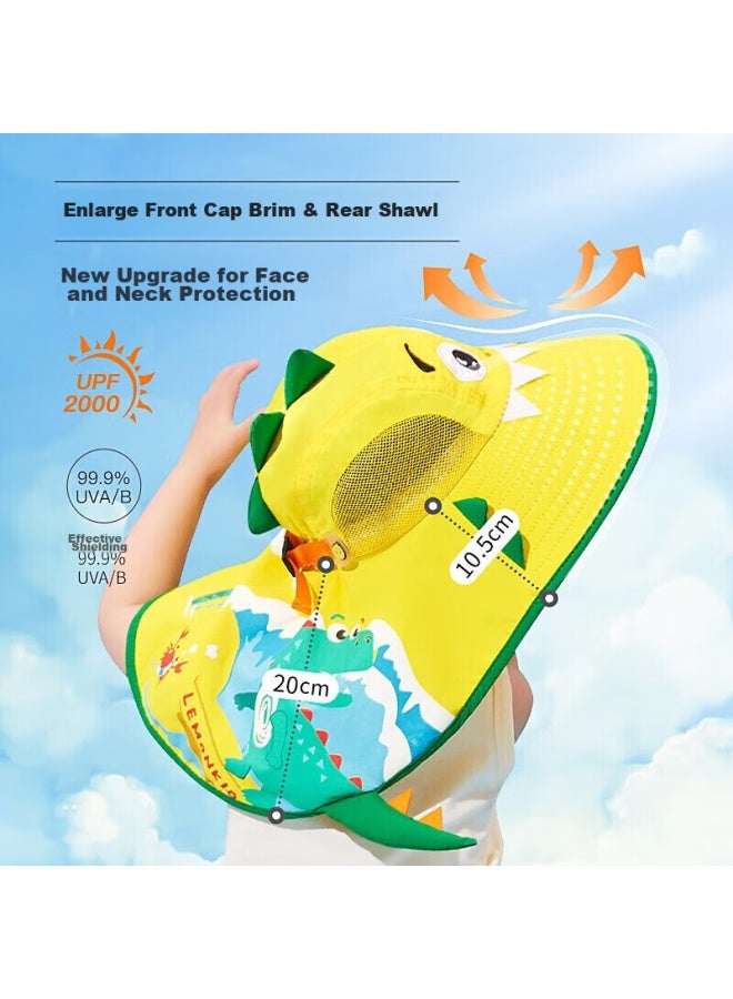 Lemonkid Children's Sun Protection Hat, Boys And Girls Sun Visor, Baby Fisherman Hat, Sun Hat, Peach Pink Magic Unicorn, 56cm - Image 3