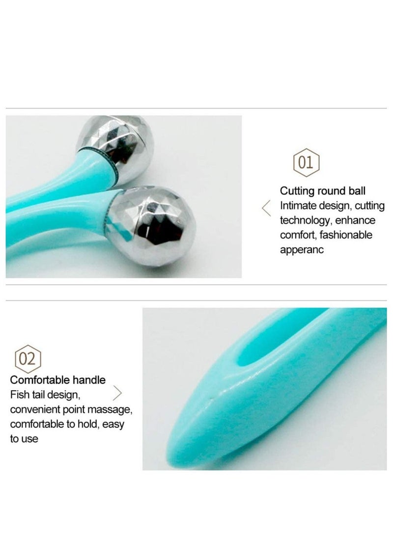 SYOSI Face Massager Double Ball Face Roller 3D V Shape Tool Double Chin Reducer Skin Lifting for Face Neck Eye Body Skin Care, Facial Roller for Women - Image 4