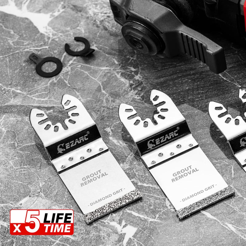 EZARC Diamond Oscillating Blade, Flush Cutting Oscillating Multi Tool Saw Blades for Grout Removal, Cleaning Mortar DO34F, 3-Pack - Image 3