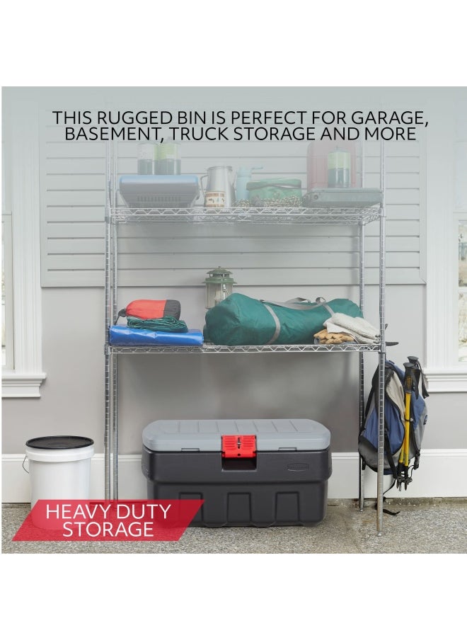 Rubbermaid Commercial Products - Rubbermaid Actionpacker Lockable Industrial Storage Container  35 Gal- Pack Of 1   Black - Image 1