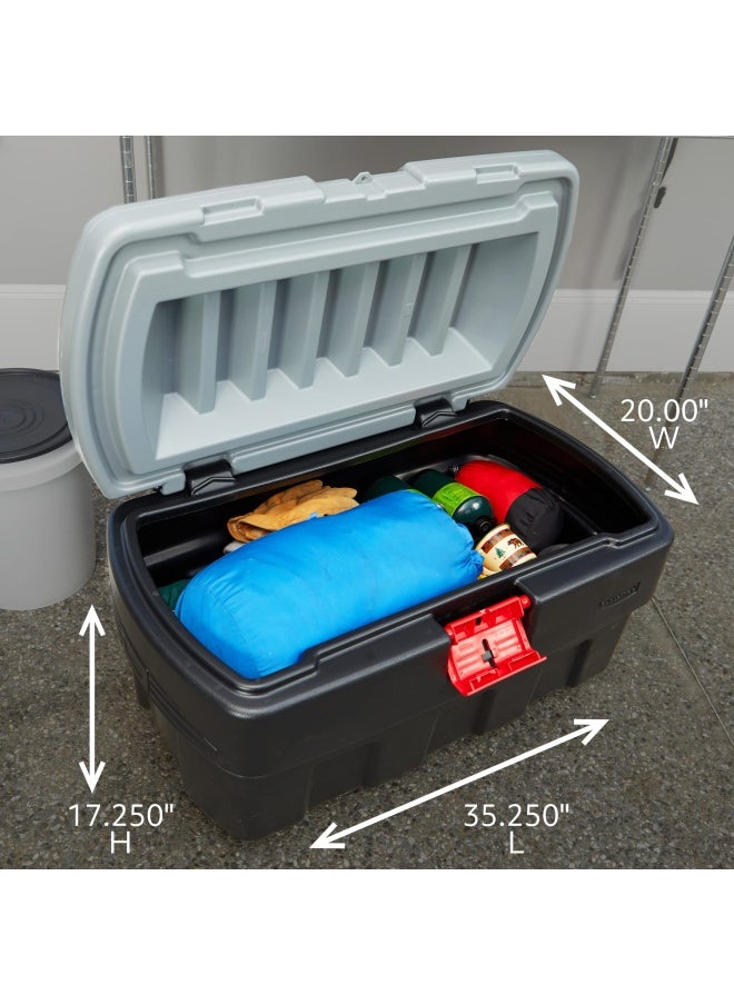 Rubbermaid Commercial Products - Rubbermaid Actionpacker Lockable Industrial Storage Container  35 Gal- Pack Of 1   Black - Image 1