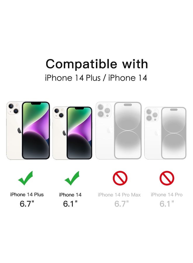 DUSALA Camera Lens Protector for iPhone 14 6.1-Inch and iPhone 14 Plus 6.7-Inch, 9H Tempered Glass Metal Individual Ring Cover, HD Clear, 1 Set (Silver) - Image 2