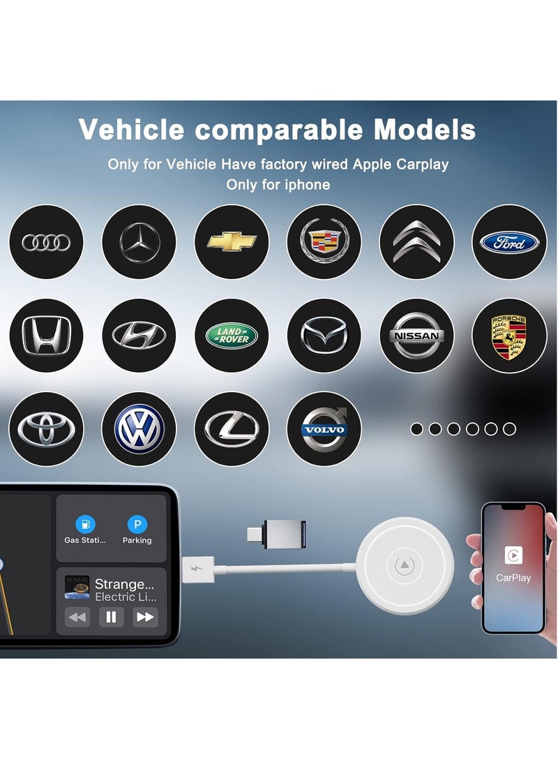 IISE Wireless Apple Carplay Adapter 2023 Upgrade Plug & Play Wireless Dongle Converts Wired to Wireless Fast and Easy Use Fit for Cars from 2015 (Apple Carplay)  - Image 5
