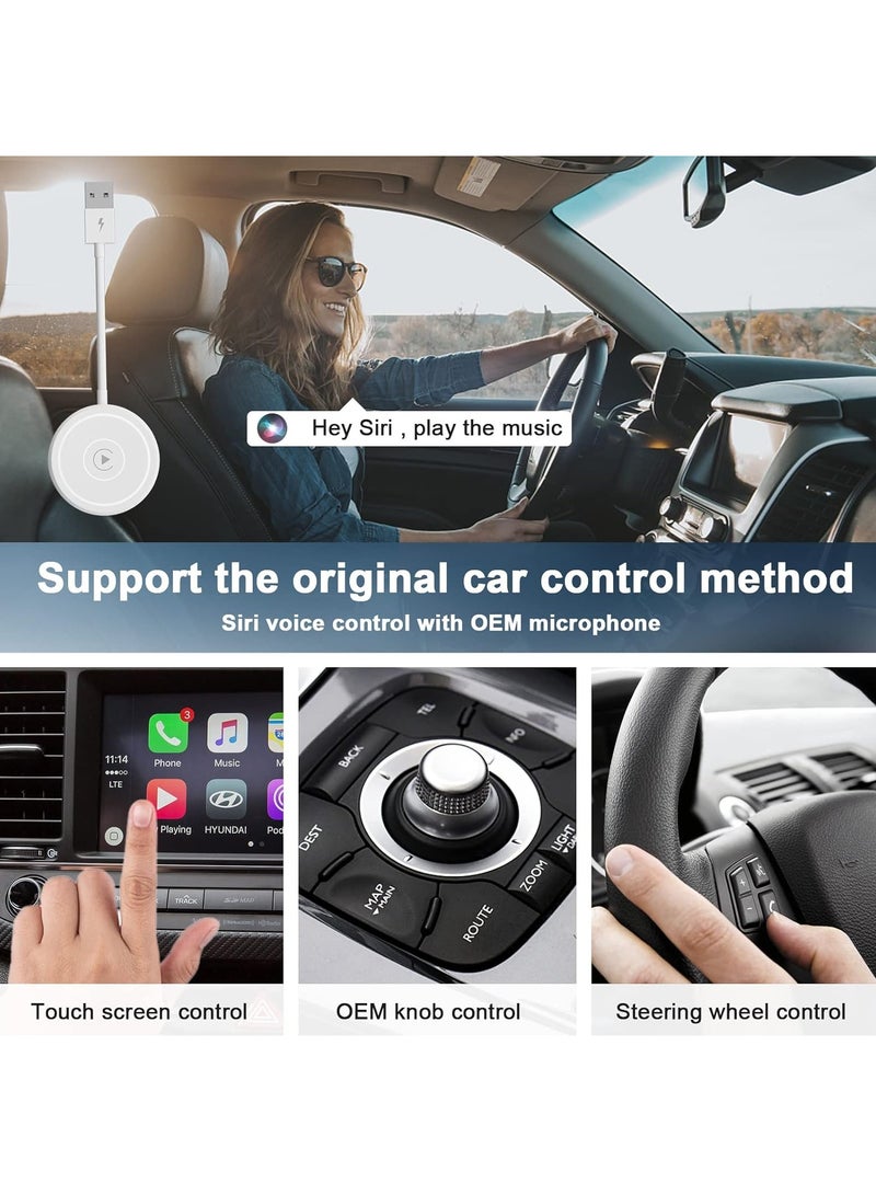 IISE Wireless Apple Carplay Adapter 2023 Upgrade Plug & Play Wireless Dongle Converts Wired to Wireless Fast and Easy Use Fit for Cars from 2015 (Apple Carplay)  - Image 4