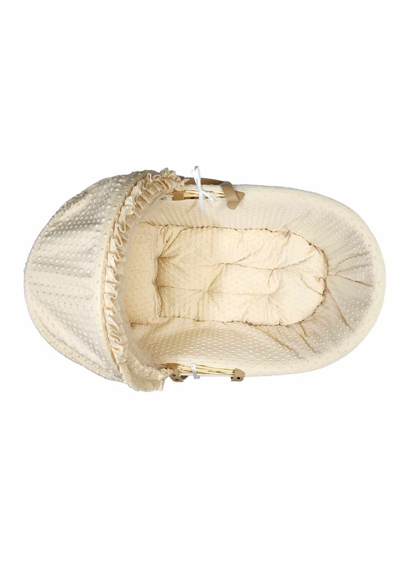 BABYCARA - Baby Birth Cradle Moses Basket Bamboo with Mosquito Net - Image 1