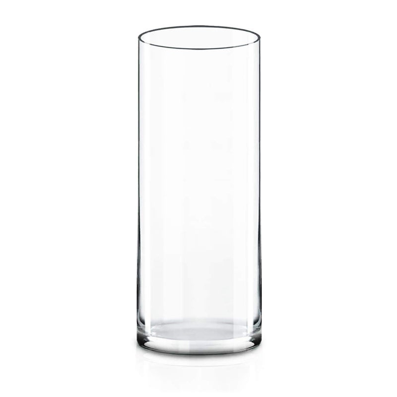 CYS EXCEL Cylinder Clear Glass Vase (H-16" D-6") | Multiple Size Choices Glass Flower Vase Centerpieces | Hurricane Floating Candle Holder Vase - Image 1