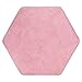 WESTLINK Hexagon Rug Pad Mat for Kids Playhouse Play Tent Soft Coral Pink - Image 2