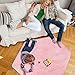 WESTLINK Hexagon Rug Pad Mat for Kids Playhouse Play Tent Soft Coral Pink - Image 3