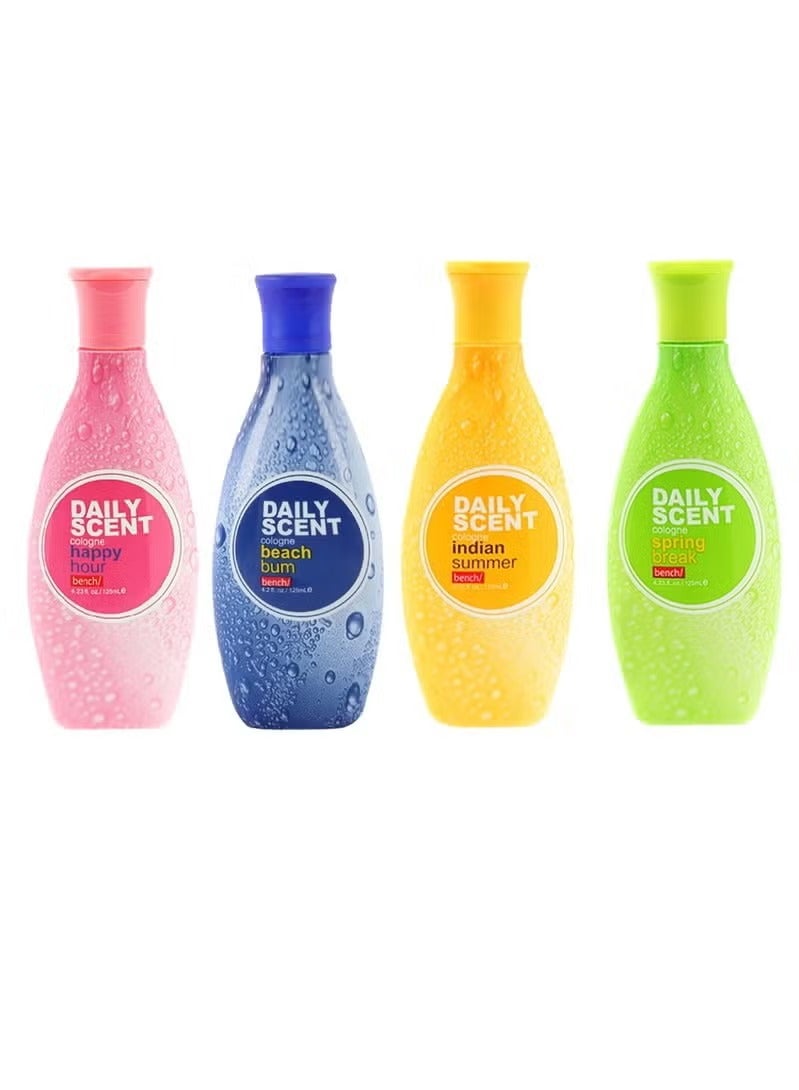 بينش دايلي سنت بنش معطر الجسم اليومي كولونيا عبوة مكونة من 4 قطع متعدد الألوان 125 مل - Image 1